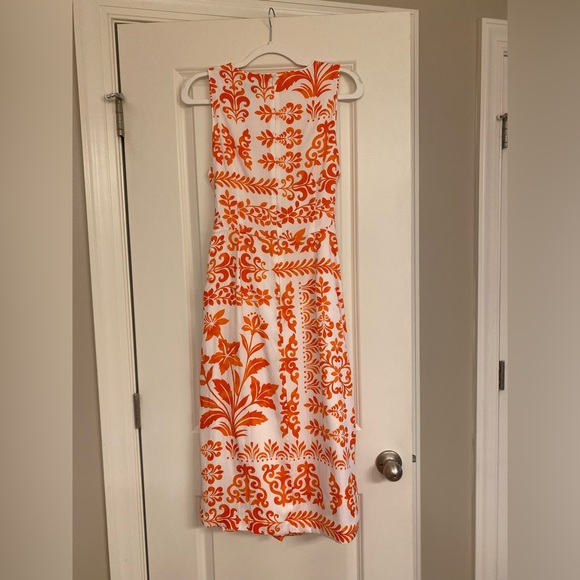 Ann Taylor sleeveless faux wrap knee length dress - Picture 3 of 3